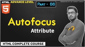 66. What is autofocus attribute and how to use autofocus attribute in html in hindi part - 66