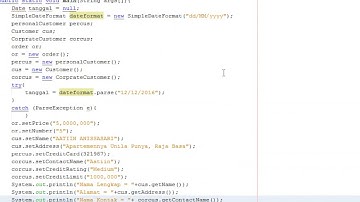 Implementasi class diagram dilengkapi dengan GUI dengan AWT/SWING