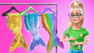 💜 HOW TO BECOME MERMAID 💙 Extreme Dolls Makeover \& Beauty Gadgets! | From Vampire To Mermaid