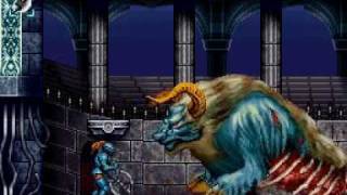 Castlevania PoR Old Axe Armor Hard Lvl. 1 Boss 2 Behemoth (No Damage, No Subweapons)