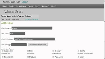 Refresh CMS - Admin Users