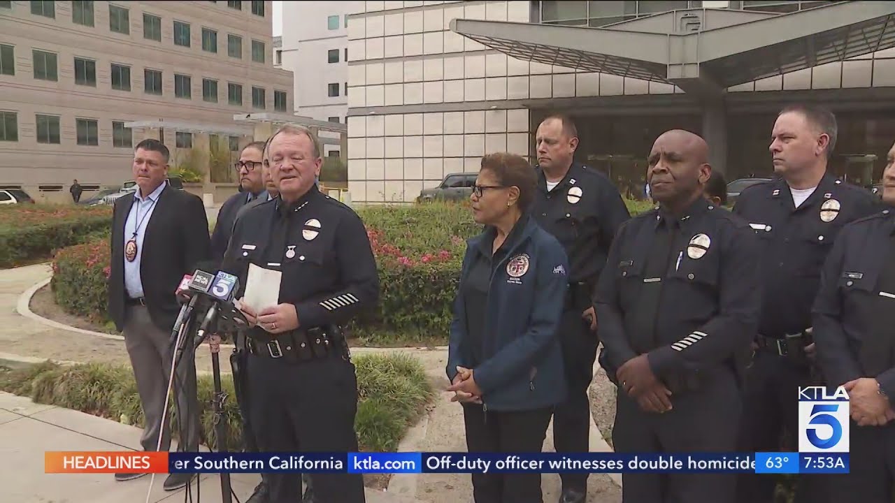 Officer killed on 405 Freeway identified by LAPD chief - YouTube