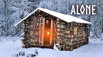 Surviving Winter Alone at My Log Cabin – Freezing Cold & Deep Snow