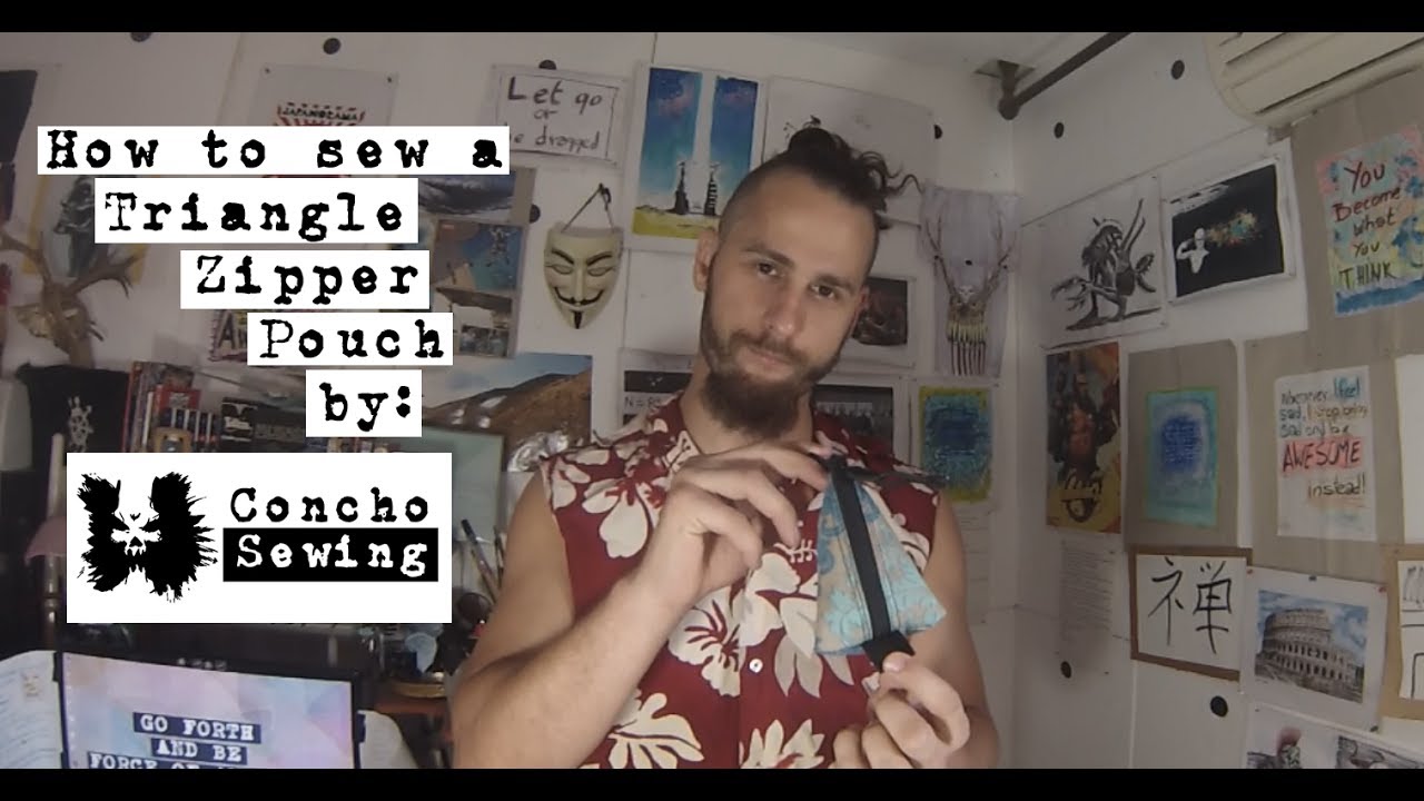 How to sew a Triangle Zipper Pouch (DIY)(2017)