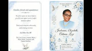 In Loving Memory of our Beloved Judanne Elizabeth Ostina Loze