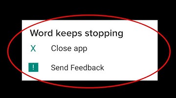 How To Fix Microsoft Word Keeps Stopping Error Android & Ios - Microsoft Word Not Open Problem