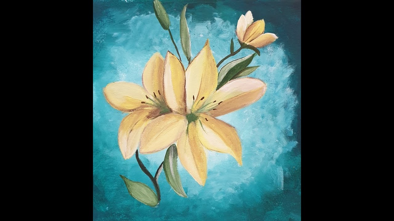 Relaxing "Yellow Stargazers" acrylic paint animated in Blender 2D Animation with Parallax Effect