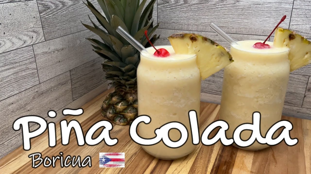 Piña Colada Puertorriqueña (how to make Piña Colada at home) - YouTube