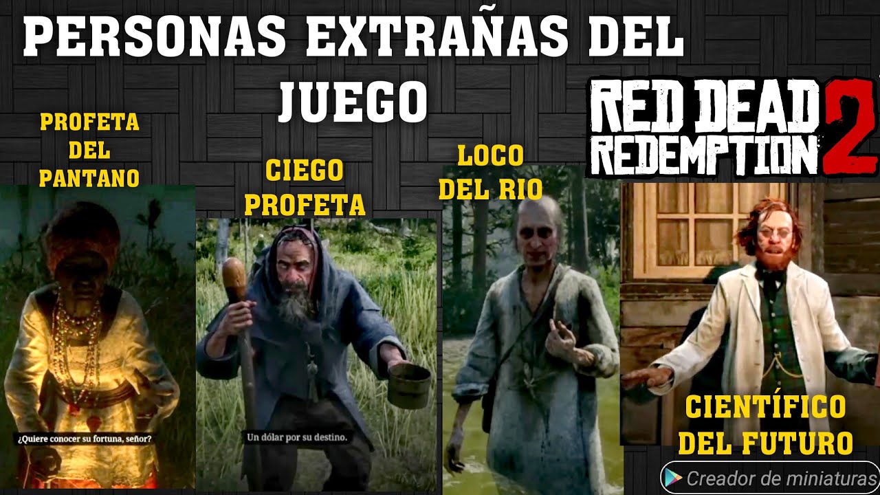 CIENTÍFICO DEL FUTURO +LOCO DEL RÍO +PROFETA CIEGO+PROFETA DEL PANTANO