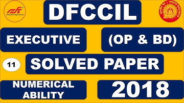 DFCCIL Numerical Ability (Quants)- DFCCIL Previous Year Paper 2021| DFCCIL 2023 | dfccil preparation