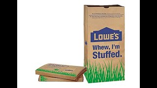 Lowes LF Lowes 30 Gallon Paper Lawn Leaf Trash Bags (10 Bags), Lava Heavy Duty Gardening - Overview