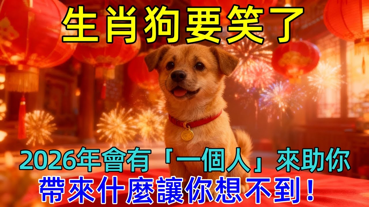 生肖狗要笑了！2026年會有「一個人」來助你，帶來什麼讓你想不到！
