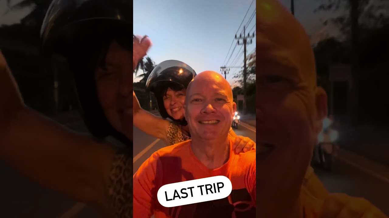 Letzte Fahrt auf dem Roller auf Koh Samui,