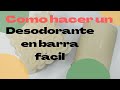 Cómo hacer DESODORANTE CASERO en Barra NATURAL Ecológico con aceite de COCO y BICARBONATO NO IRRITA