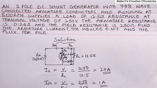 How to Solve a DC Shunt Generator 