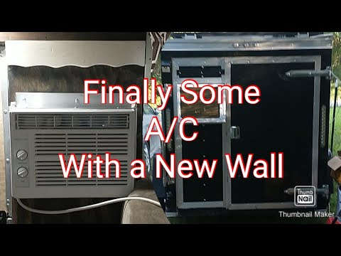 Cargo trailer camper conversion-adding a wall and an air conditioner ...