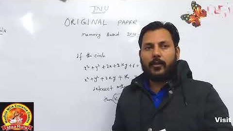 JNU MCA Entrance Exam ORIGINAL Question Paper- 2018 With SOLUTION