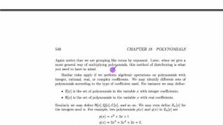 EAAEA Chapter 18.1: Polynomials, Section 1: polynomials of various stripes