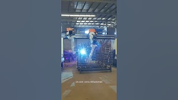 🩶The linear rails we produce are equipped with Panasonic welding robots for automated welding.