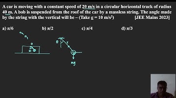 A car is moving with a constant speed of 20 m/s in a circular horizontal track of radius 40 m.