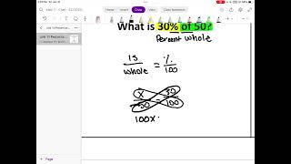 11A Notes: Percent Proportions