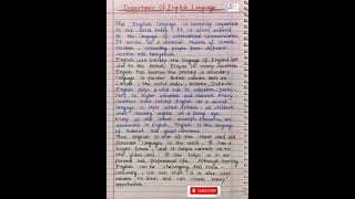 Essay on the importance of english language l speech on importance of english language l essay
