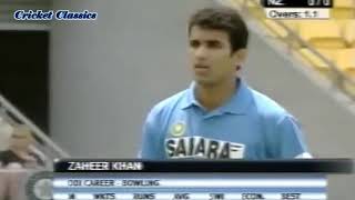 Zaheer Khan Sensational First Over Vs New Zealand 2003 Magical Swing...absolutely Unplayable