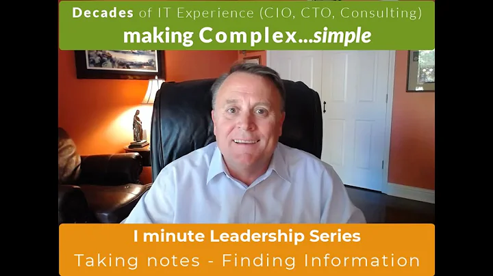 1 Min Leadership Series: Finding Information & Note Taking [311.342]