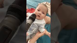 Babies crying in mic 😂😂😂😂😂😂😂😂 #funny #unitedkingdom🇬🇧 #fouryou  #funnyvideos #babiesfunny