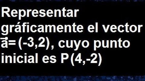 Representar gráficamente el vector cuyo punto inicial es el punto ... , gráfico de vectores