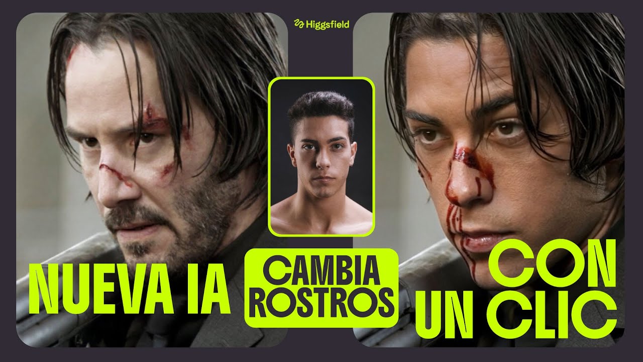 ✅COMO CAMBIAR ROSTROS O CARAS CON IA / Higgsfield face swap