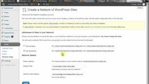 Secret Code Multisite Wordpress Installation.FLV