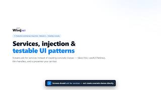 Details Production Architecture Deep Dive - Module 8: Inject services for a testable UI Update