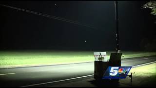Blockade setup along Route 374 west of Plattsburgh