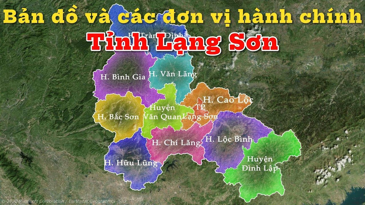 Bản đồ tỉnh Lạng Sơn và các huyện, thành phố mới nhất