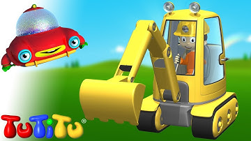 🎁TuTiTu Builds a Excavator - 🤩Fun Toddler Learning with Easy Toy Building Activities🍿