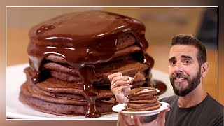 TORTITAS Americanas de CHOCOLATE | PANCAKE - HOTCAKES