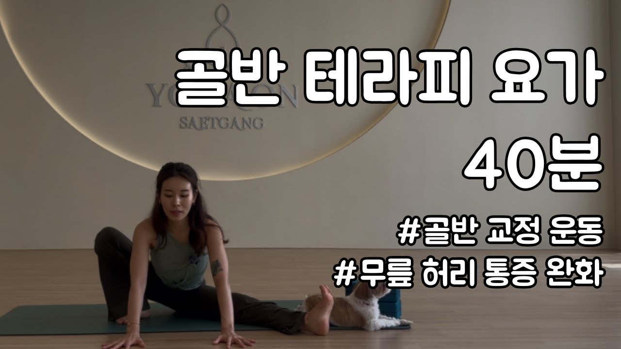 [All Level]  골반 테라피요가 40분 | 골반 교정 , 하체 순환 , 허리 무릎 통증 완화 , 중둔근 강화 운동