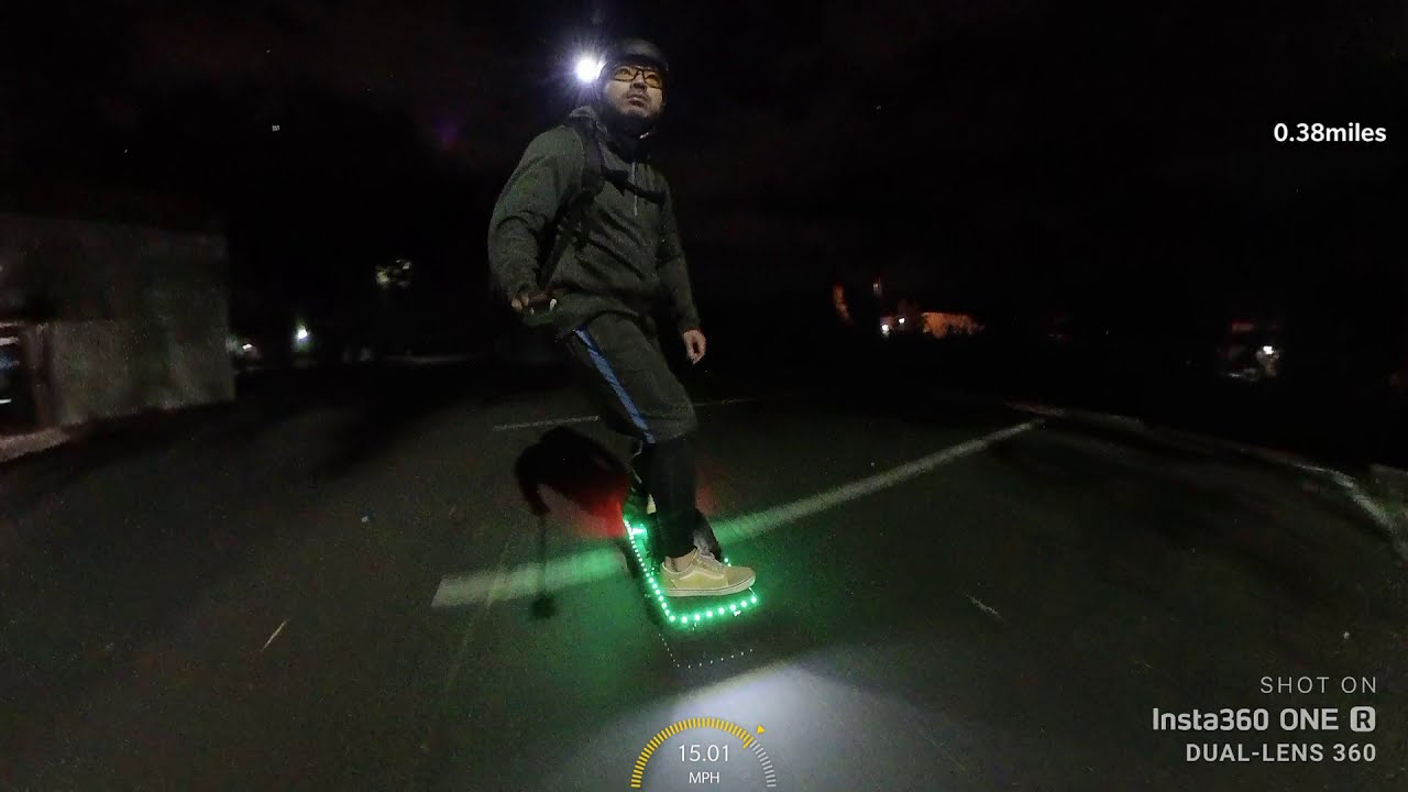 Onewheel XR + Insta 360 One R Test - Night ride