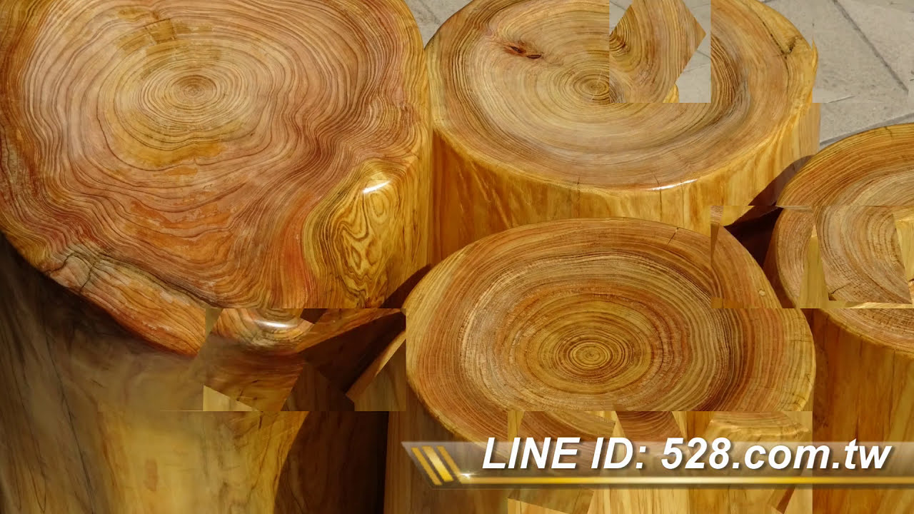 Taiwan Cypress 台湾檜ヒノキ【 台灣紅檜木】原木椅一套(3+1)台灣ひのき Hinoki 【#木頭爸 Wood dad ...