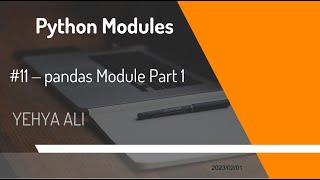 Celebrity Important Python Module #11 | pandas Module Part 1 - Introduction,  Installation and Loading Data Wealth