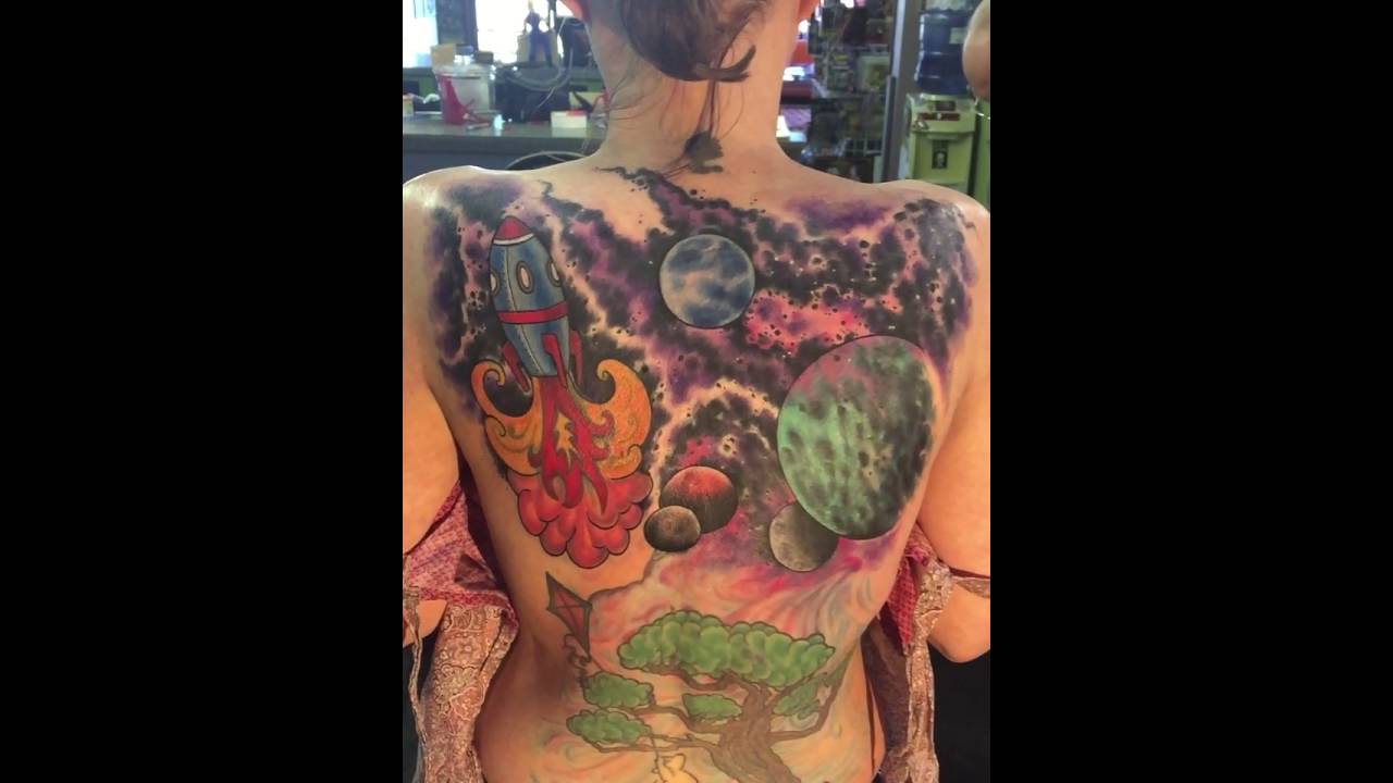 Chris 51 giant back coverup tattoo AFTER (Part 2 of 2)