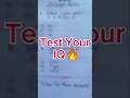 🔥Viral IQ Challenge - Can Your IQ Beat This! #Shorts #IQTest #Trivia