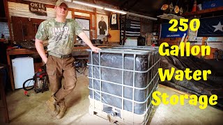 First Step To Harvesting Rainwater | How To Wrap A 250 Gallon IBC Tote!!