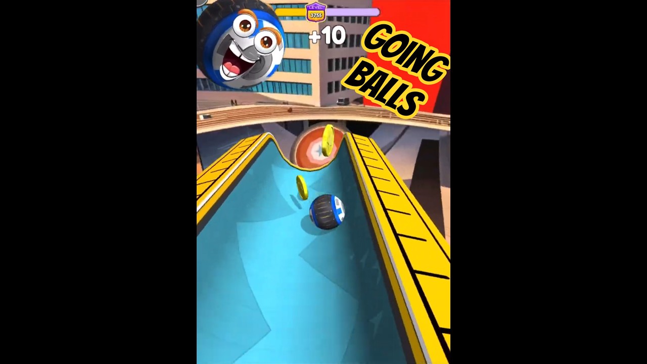 Going Balls - Blue ball fly and collect the token - 