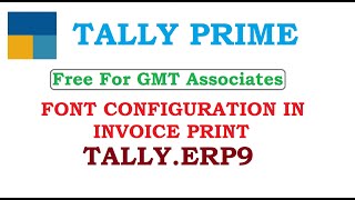 FONT CONFIGURATION FOR INVOICE PRINT IN TALLY screenshot 5