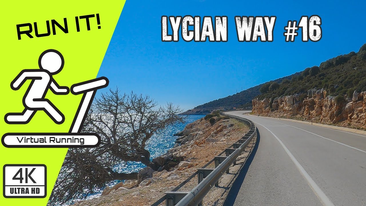 🏃 RUN IT! LYCIAN WAY #16 Finike. The seaside road | Virtual Run | Treadmill Workout Scenery. Turkey