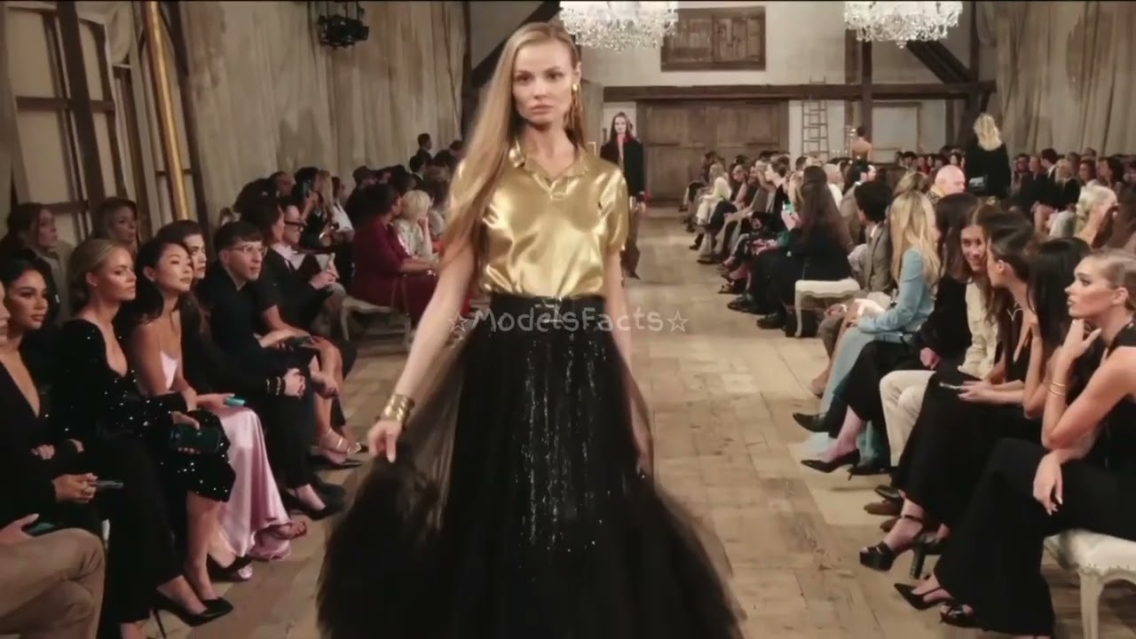 Magdalena Frackowiak at the Ralph  Lauren Spring/Summer 2024 Ready-to-wear show | ModelsFactsCUT