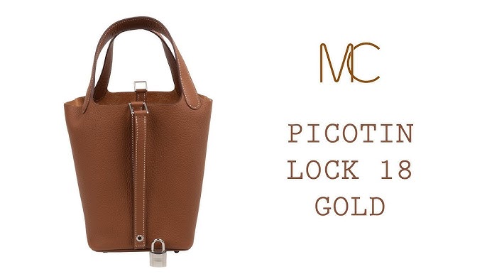 Hermes Lock 18 Bag Trench Gold Hardware Clemence Leather – Mightychic