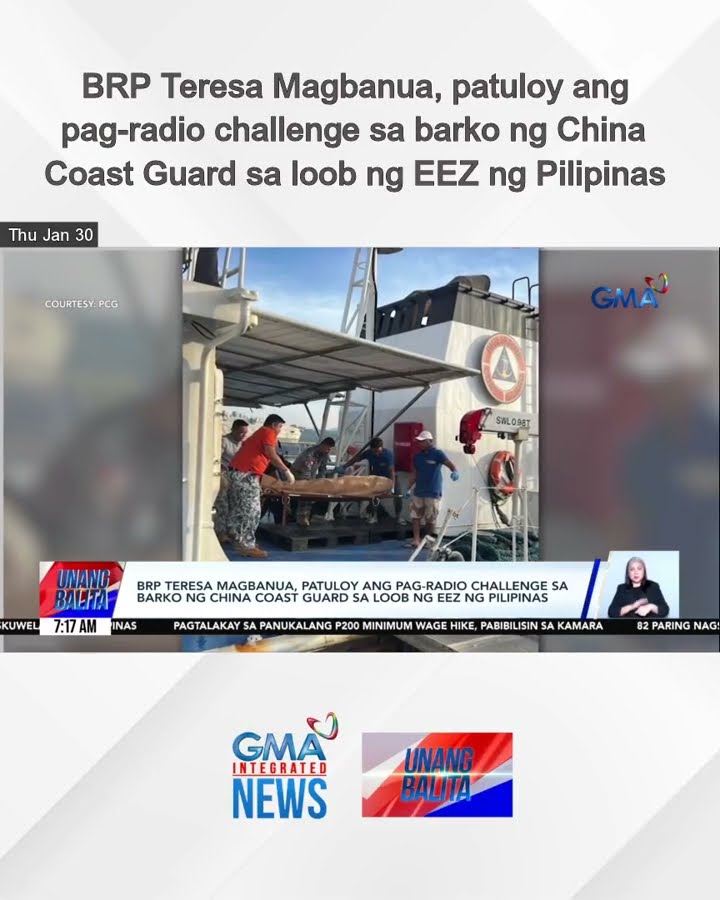 BRP Teresa Magbanua, patuloy ang pag-radio challenge sa barko ng China Coast... | Unang Balita
